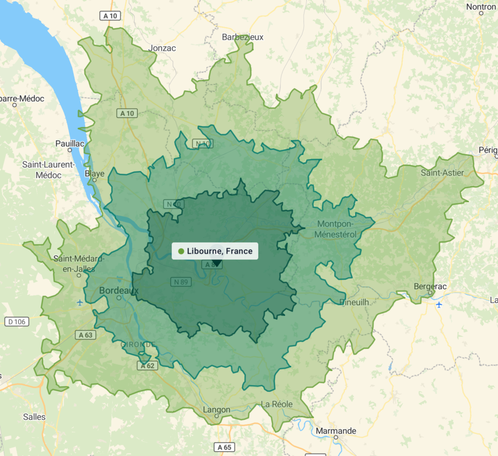 zone d'intervention libourne